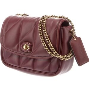 SOLD********(*Coach Quilted Pillow Madison Shoulder Bag Burgundy Coach Nappa